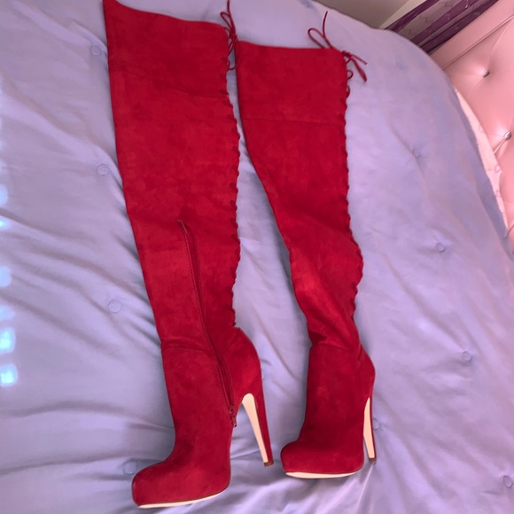 Red Heeled Boots - Picture 3 of 3